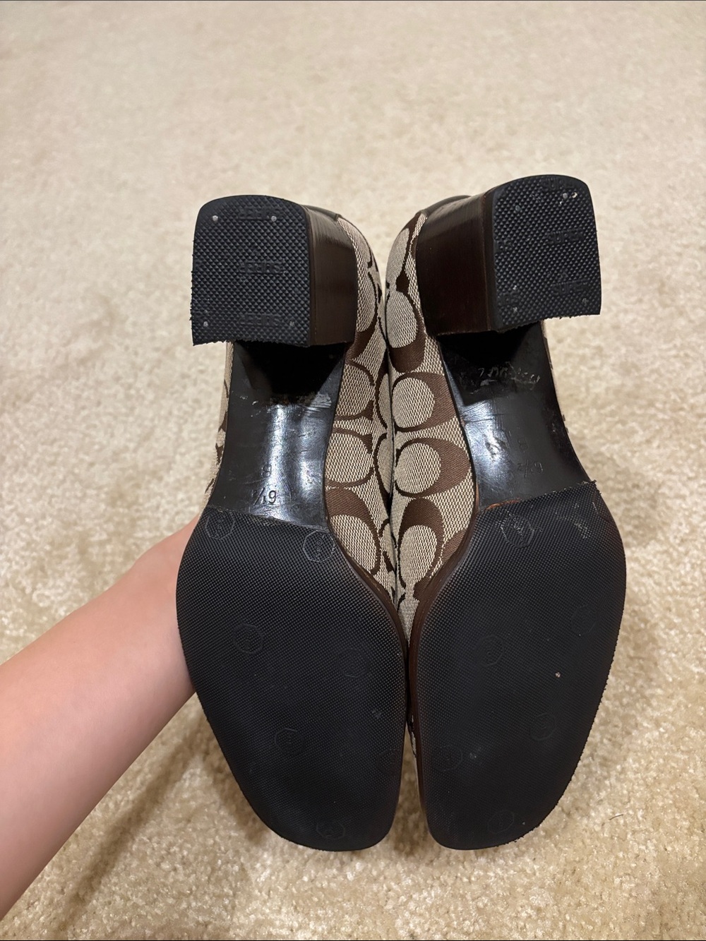 Coach Brown Signature Canvas Slip-On Loafers 6.5 - Picture 3 of 5